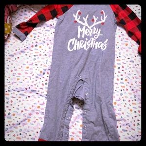 Christmas pj romper girl or boy